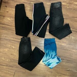 Girls Bundle Lot Bottoms Jeans Sweatpants Leggings Kids  Size 10 12